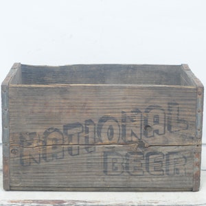 Vintage Wooden Drink National Beer Crate Without Natty Boh Images Baltimore MD