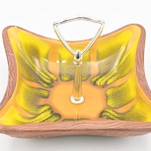 Vintage Candy/Nut Dish with Handle Sequoia Ware 661 USA California Pottery 70s Retro