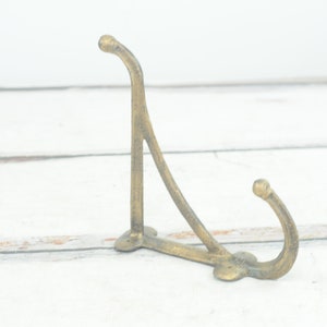 Vintage  9.5 &quot; Harness Hook Barn Hook Cast Iron Tack Hanger Rack Hook Large Coat Hook