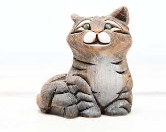 ヴィンテージ アルテサニア リンコナダ 三毛猫の置物 ウルグアイ製