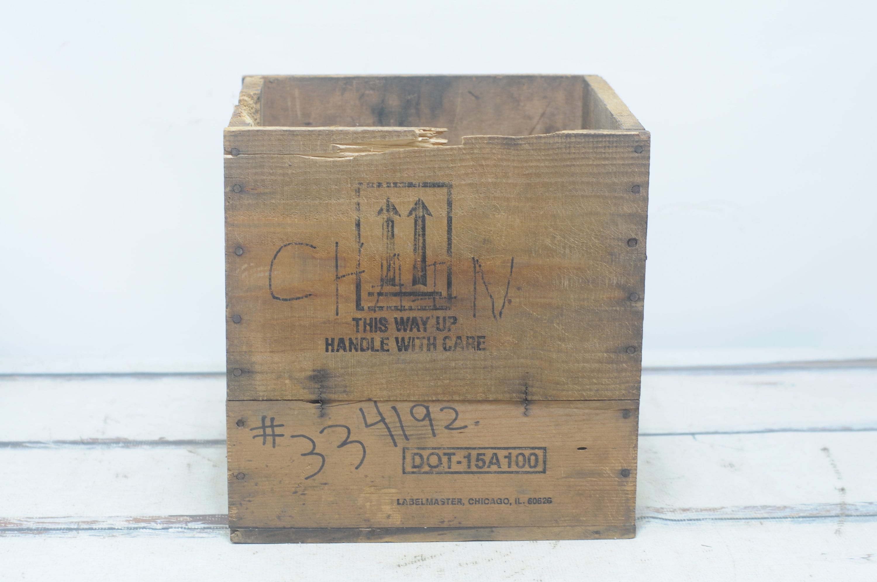 大人気新品セール ブ Wood Vintage Tall Shipping Box Wood Crate Wood Vintage Crate アンティーク雑貨