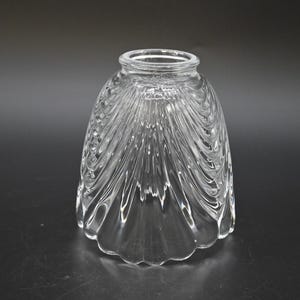 Vintage L.D. Kichler Cambridge Caprice 24% Leaded Crystal Lamp Shade Fixture  2 1/8&quot;F +