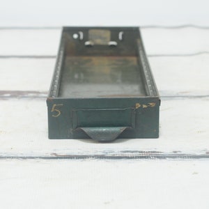 Vintage . Metal Parts Drawer Industrial Decor Vintage Metal File Drawer #4