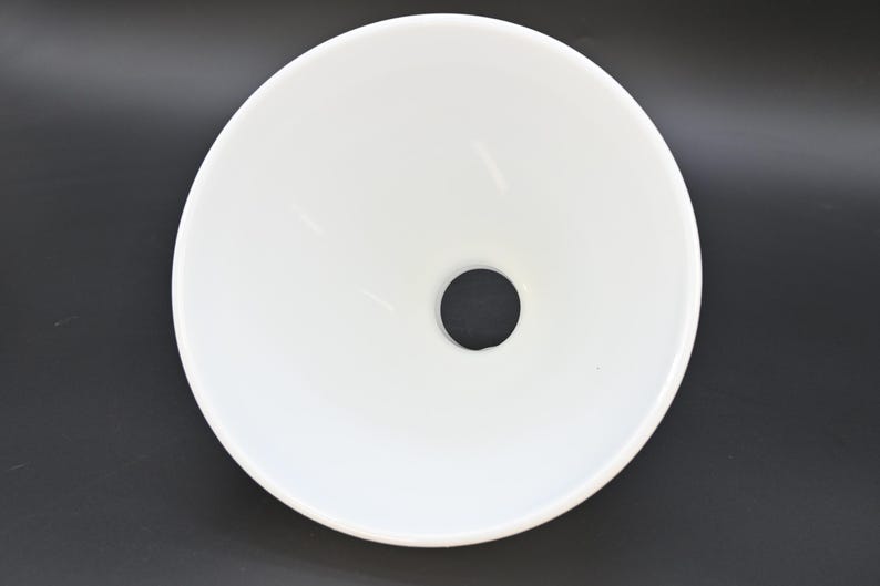 Glass Torchiere Diffuser Vintage Corning Milk Glass Lamp Shade Waffle 8