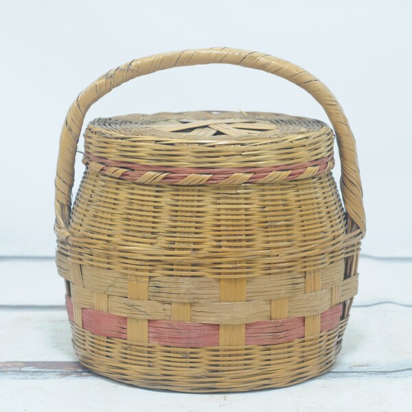 Plaid Picnic Basket Etsy