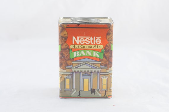 Vintage . Nestle Chocolate Nestle Cocoa Bank Advertising Bank Collectible Made in USA