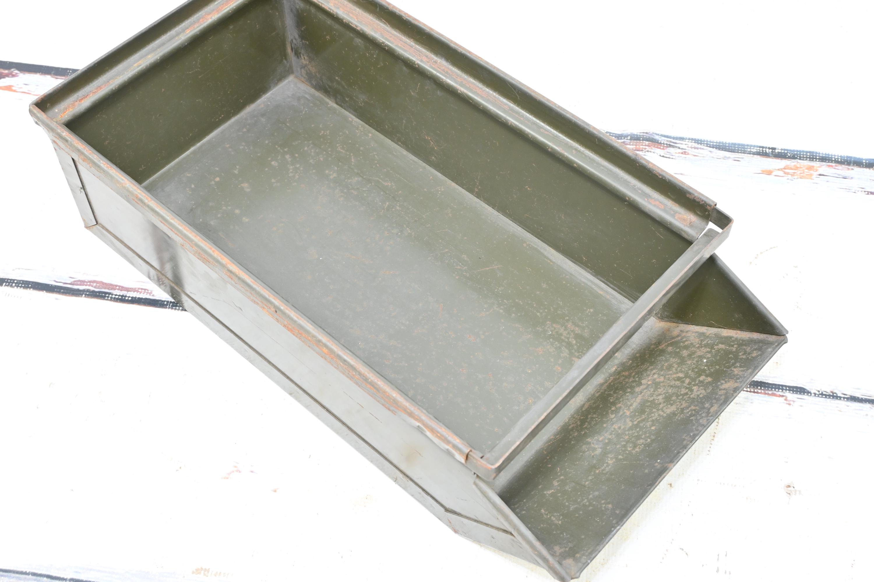 Vintage . Stackbin Metal Box Industrial Stacking Bins Parts Bin