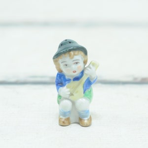Vintage Boy Salt Or Pepper Shaker Made in Japan Boy Playing Guitar, Banjo Ukulele Music Collectible +