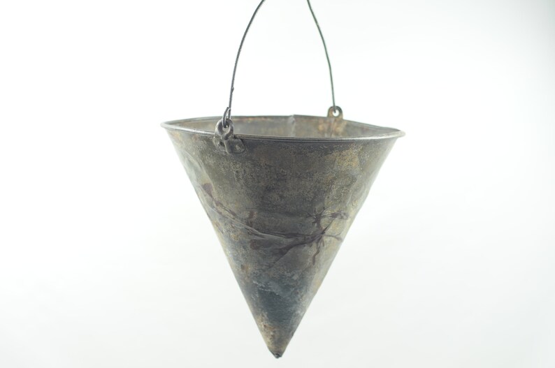 Antique Zinc Galvanized Bucket Cone Fire Bucket Sand Water Bucket