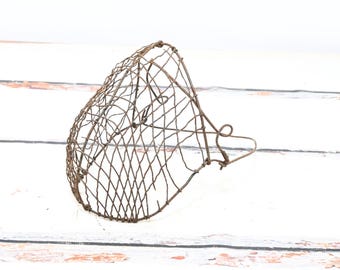 Antique Muzzle Farm Fresh Primitive Wire Calf Muzzle Cribber Weaner Rustic Country Decor Cow Weaning