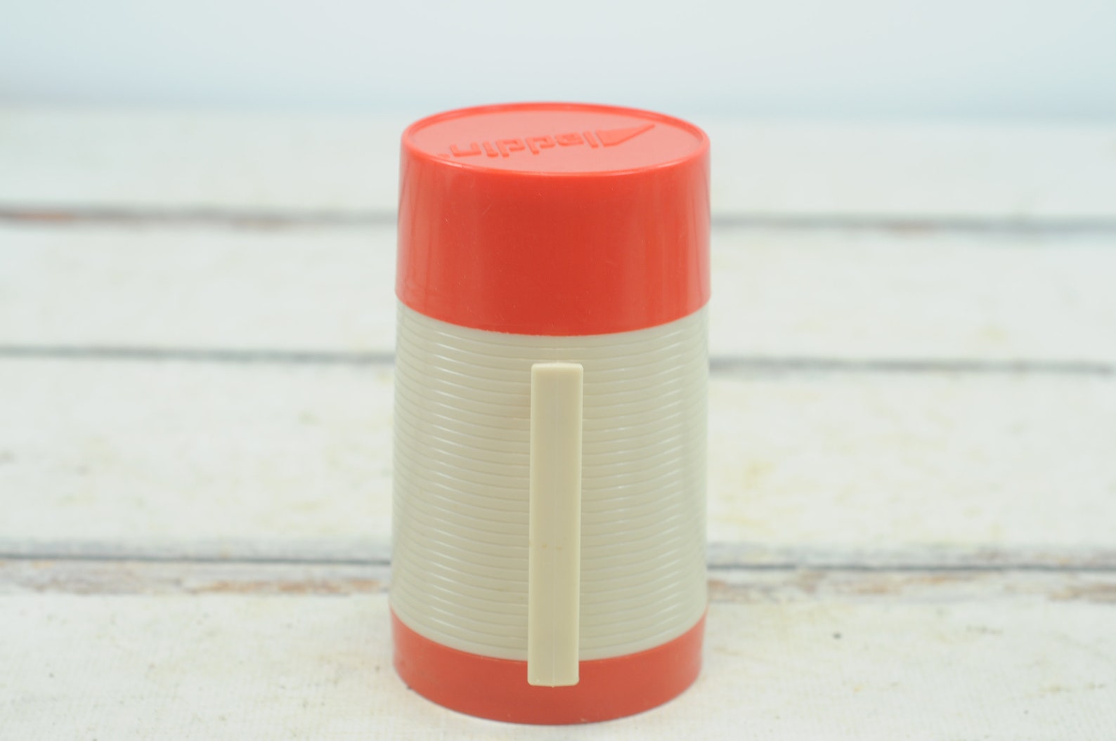 Vintage . Aladdin HyLo Thermos Red And Cream Plastic Thermos Etsy