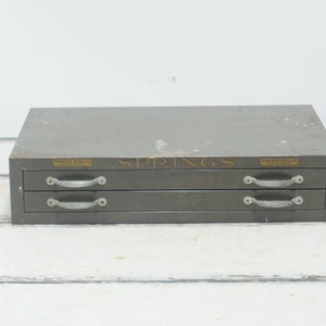 Vintage Gardner Wire Co. Spring Case Advertising Display Parts Cabinet Industrial Drawer CabinetStore Display #2