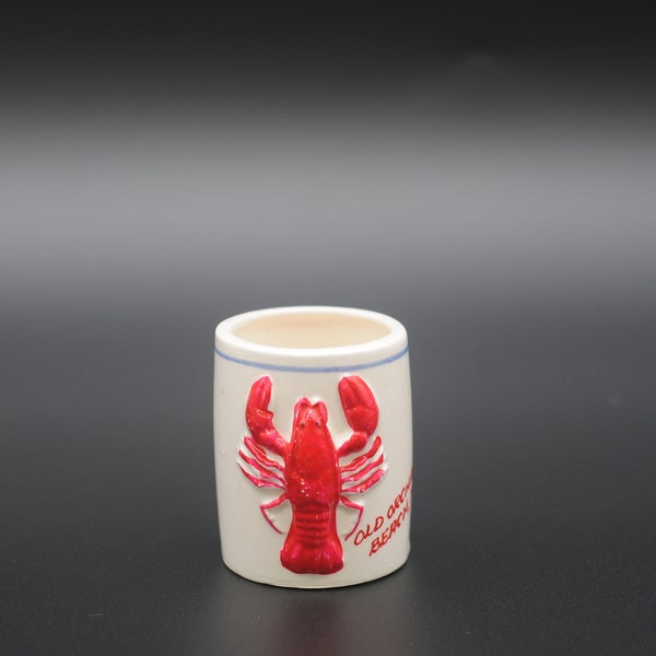 Vintage Old Orchard ME, Old Orchard Maine Collectible Souvenir Cup Embossed Lobster Made in Japan