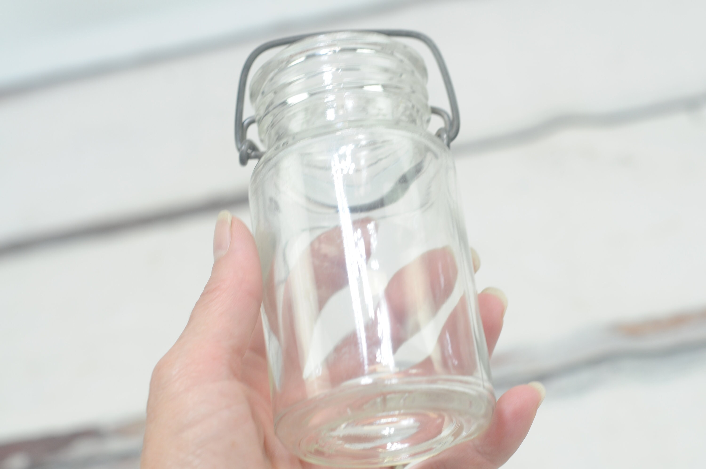 ヴィンテージ/アンティークガラスジャーキャニスター缶詰ジャー