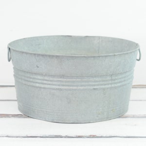 Galvanized . Tub Wash Tub #2 Bucket Metal Handle Galvanized Metal Mop Bucket 6/13