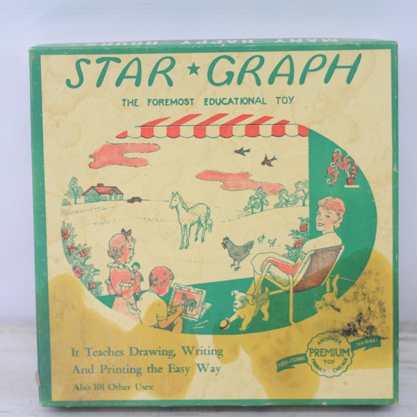 1960'S . Star Graph Catholic Order Of Foresters Art Tracing Board Learning Toy