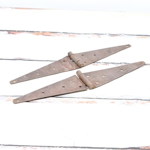2 Vintage Large 24&quot; Farm Barn Door Gate Strap Hinges Great Old Patina