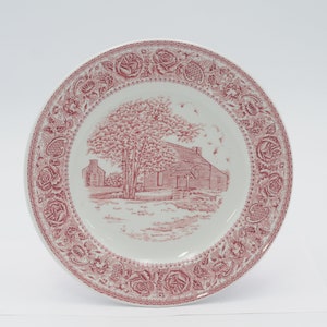 Vintage Mayer China 9&quot; Restaraunt Plate, Berry Lincoln Store Image , New Salem State Park, Petersburg, Illinois