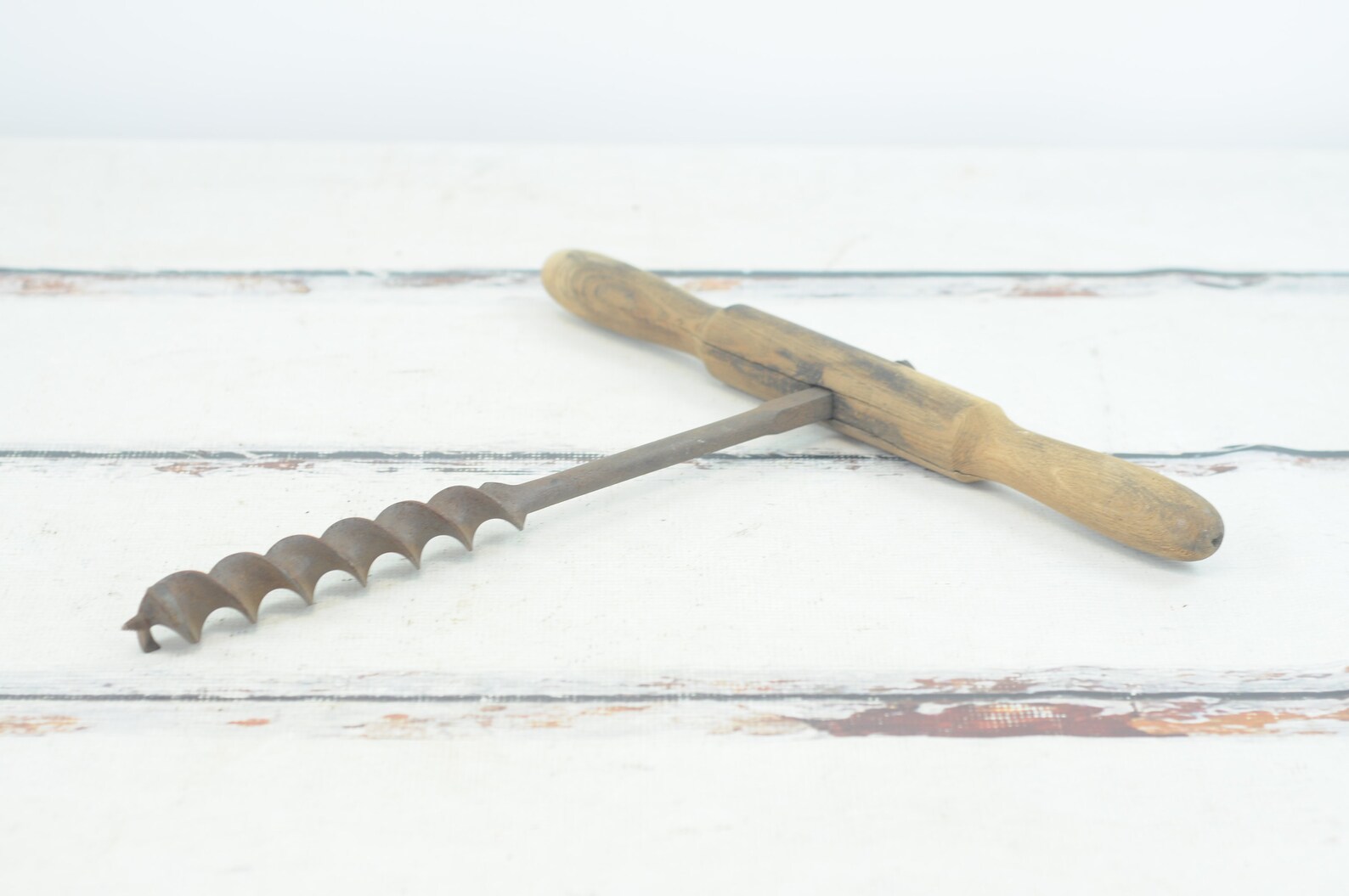 Vintage / Antique Primitive T Handle Hand Drill Wood Auger Etsy UK