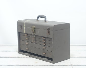 Vintage.  Kennedy #520 Toolbox 7 Drawer Machinist Chest Mechanics Tool Chest  #2+