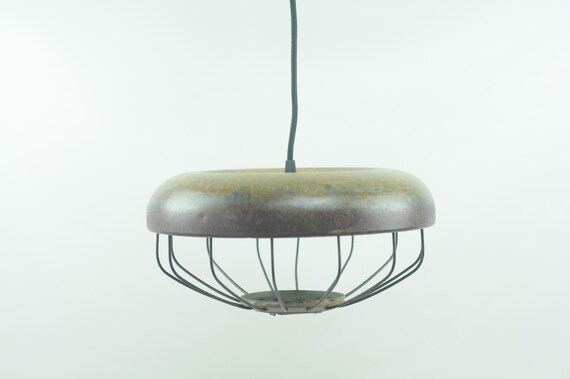 Vintage Chicken Feeder Pendant Ceiling Light Fixture Etsy