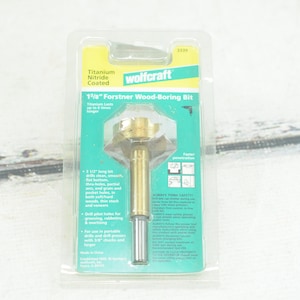 WOLFCRAFT 1-3/8&quot; Forstner Wood Boring Bit Titanium Nitride Coated 3339 Woodworking Tool