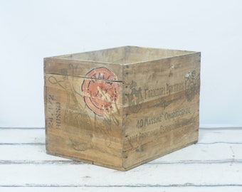 Vintage Wood I. L. Ruffino Chianti Wood Crate Shipping Crate/Box Vintage Italian Wine #2