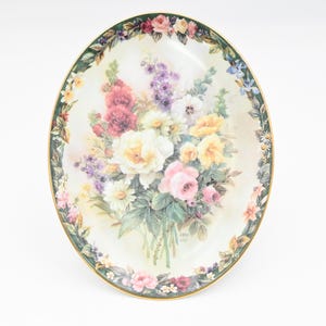 1996 Lena Liu Remembrance Collector Plate Floral Cameos Bradford Exchange