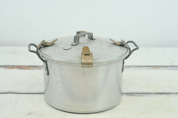 Vintage Sheldon Aluminum Automatic Waterless Pressure Cooker VTG USA Etsy