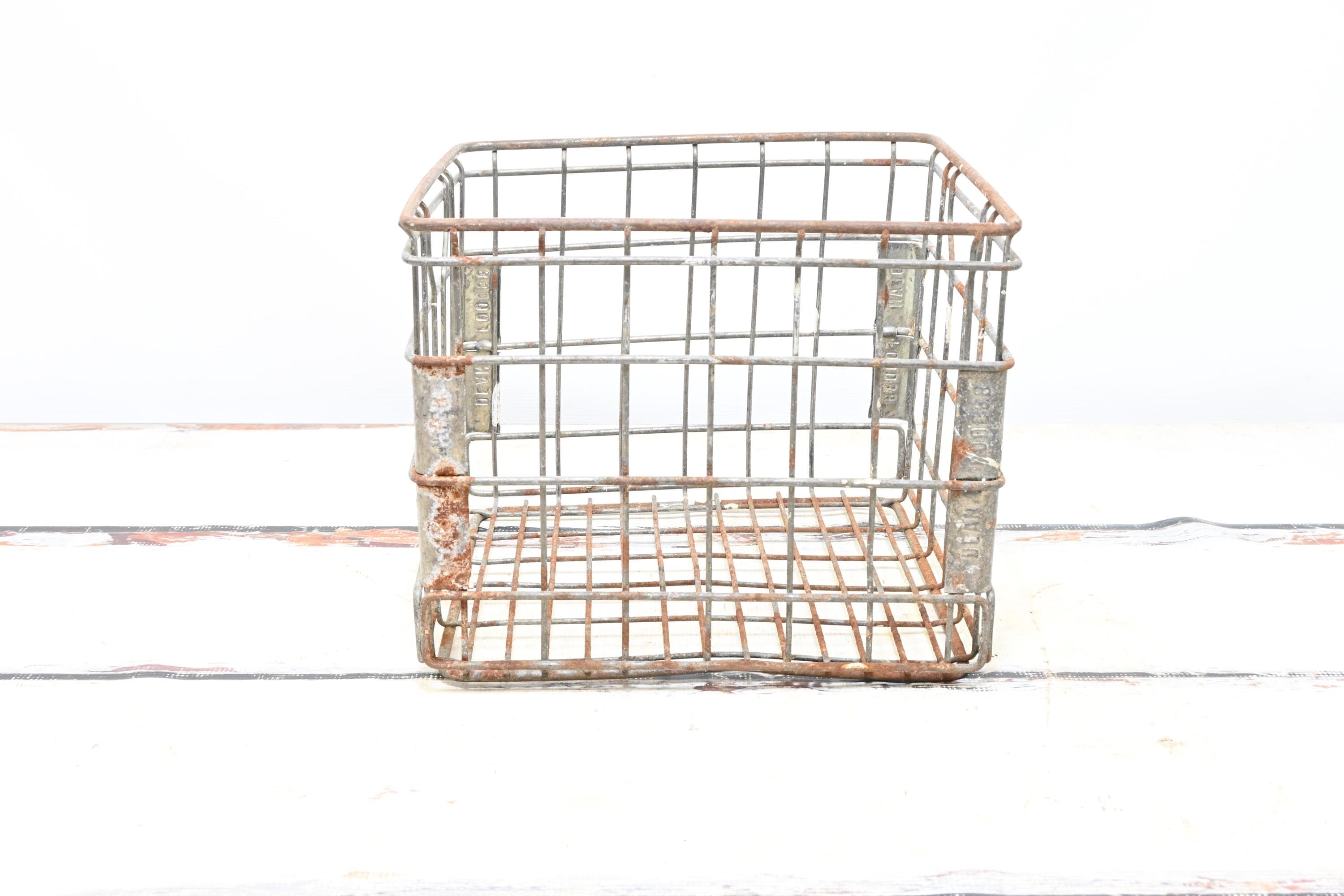 バーベキュー・調理用品 Vtg wire l milk crate ふるさと割】 l wire Vtg バーベキュー・調理用品 milk Era Milkman