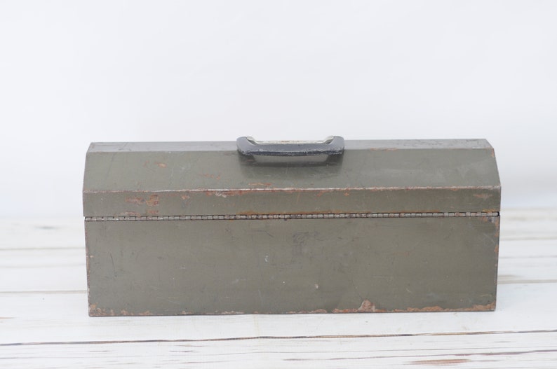 Vintage . 19 Union Tool Box Tool Chest Metal Green Tool Etsy