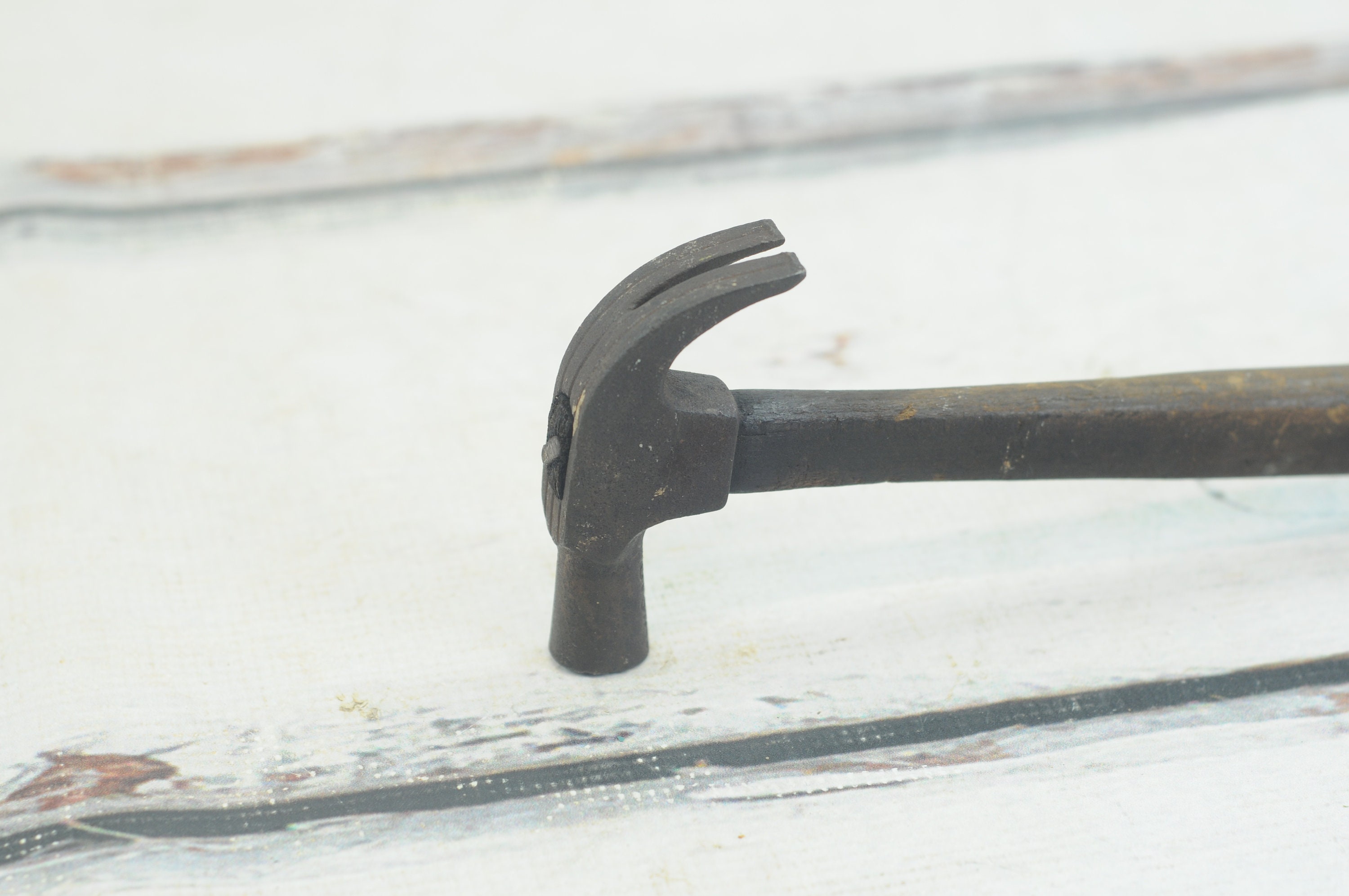 Vintage Old Welding Chipping Hammer With Spring Handle 