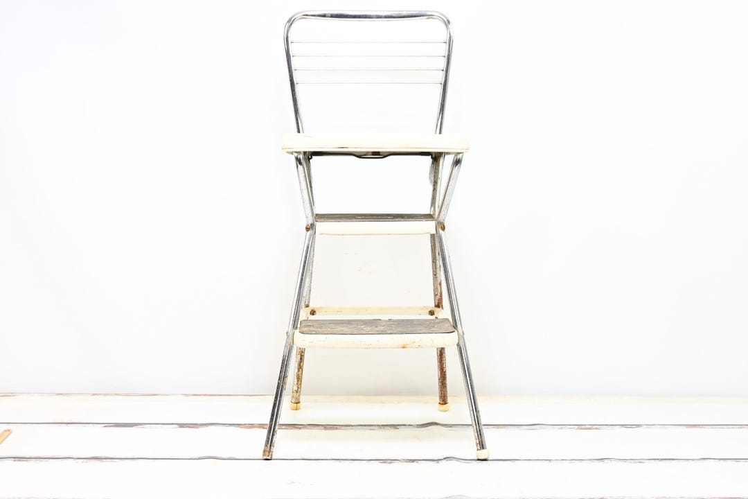 Vintage . Cosco Retro Kitchen Step Stool Flip up Seat Booster 1950s ...