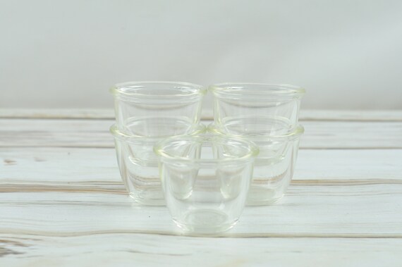 Clear Glass Star BowlsThick Glass Set of 2 Home Decor Vintage*