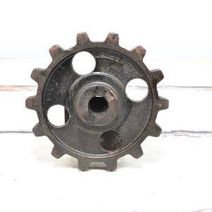 Vintage Industrial . Iron Wheel Moline Gear Industrial Salvage Fabulous 7.75&quot; Farm Tractor Gear Industrial Art Urban Art