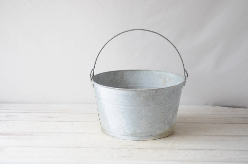 Galvanized Tub Lawson Wash Tub Bucket Metal Handle Galvanized Metal Mop Bucket Galvanized Pail