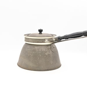 Antique Kreamer? Cooking Pot Ironstone Tin Double Boiler Chocolate Melting Pot