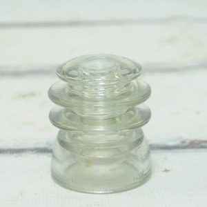 Jahrgang . Glass Armstark 9.3.55 Clear Phone Pole Isolator Made In U.S.A.
