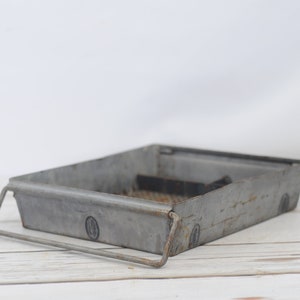 Vintage . Wire Basket Industrial Vintage Metal Mesh industrial Basket Metal Box