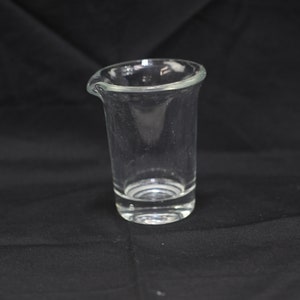 Vintage 2 5/8&quot;H  Lab Bottle Science Room Glass Beaker Glass Jar Chemistry Bottle