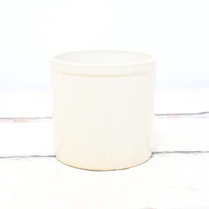 Vintage Stoneware Crock Vintage Crock Stoneware Crock Salt Cellar 7.25&quot;H x 7.25&quot;D