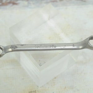 Vintage Snap-On Tools USA XS1214 3/8&quot; X 7/16&quot; SAE 10 Degree Offset Short Chrome Box Wrench