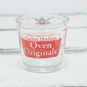 Measuring Cup Glass 16 oz 2 Cup Fire King Anchor Hocking Oven Originals D Handle