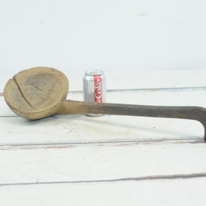 Antique . AAFA 1800&#39;S 19TH C Large Wooden Ladle Scoop Spoon Primitive Cooking Utensil Farmhouse Decor Rustic Decor Primitive Decor *