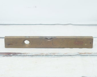 Vintage Stanley Cherry Wood Level Handyman No. H1294 18 Inch Carpentry Carpenters Level Wood & Brass Level USA