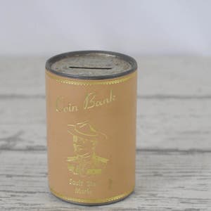 Vintage . Souvenir Savings Bank Sault Ste Marie Leather Covered Advertising Promotional Item