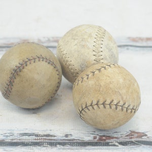 3 Vintage Softballs Official Softballs One is a Dudley Model No SB-12 Cork Center Stitched Balls