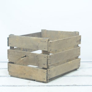 Vintage . Fruit Crate Large Wood Vintage Fruit Box Potato Crate Box #6 +