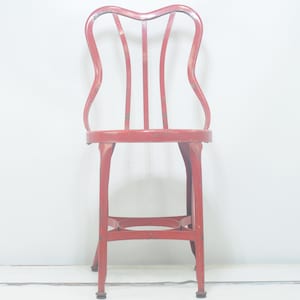 Vintage . 1940&#39;s UHL Toledo Chair Industrial Metal Steampunk Red Chair #2