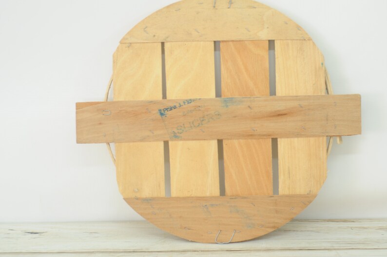 Vintage . Split Wood Bushel Basket Lid Apple Basket Lid Etsy